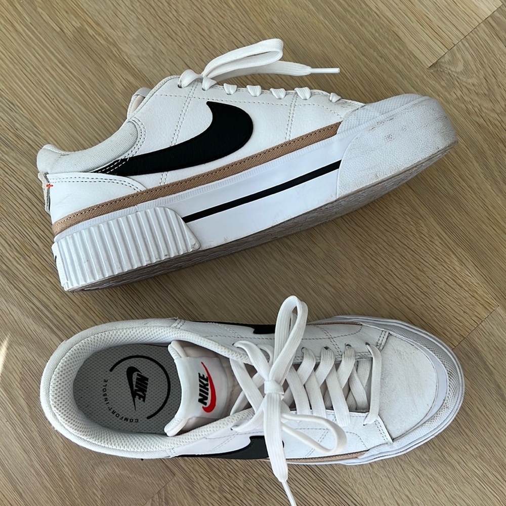 Nike White and Black Athletic Shoes